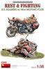 1/35 MiniArt 53068 Rest & Fighting U.S. Soldiers w/ WLA Motorcycles
