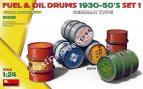 1/24 MiniArt 24009 Fuel & Oil Drums 1930-50s (German Type)