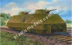 1/72 Ummt 628 Двухосный бронированный вагон типа ОБ-3 с двумя коническими башнями Т-26-1.