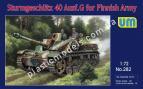 1/72 UM 282 Sturmgeschütz 40 Ausf.G for Finnish Army