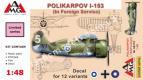 1/48 AMG 48310 Polikarpov I - 153  (German, China & Finnish AF)
