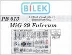 1/72 Bilek Pb 013 Mig-29 Fulcrum Photo etched
