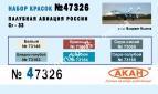 АКАН 47326 Палубная авиация России: Су-33 (заводские образцы красок)