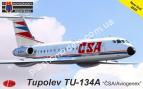 1/144 Kovozavody Prostejov 14410 Tupolev Tu-134A ČSA/Aviogenex