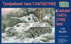 1/72 UM 251 Soviet Captured T-34/76 Tank with resin parts