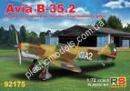 1/72 RS models 92175 Avia B-35.2 Czechoslovak fighter