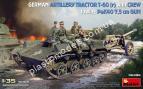 1/35 MiniArt 35395 German Artillery Tractor T-60(r) with Crew, Towing PaK40 7.5cm Gun
