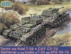 1/72 UM 397 Тягач на базе Т-34 с САУ СУ-76