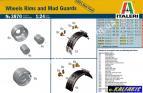 1/24 Italeri 3870 Wheels Rims and Mud Guards