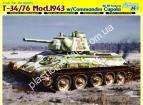1/35 Dragon 6584  T-34/76 Mod. 1943 w/Commander Cupola (No. 112 Factory)