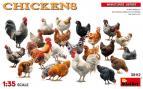 Chickens 1/35 MiniArt 38012