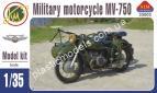 1/35 AIM fan model 35003 Soviet military motorcycle with sidecar MV-750