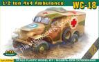 1/72 ACE 72596 WC-18 1/2 ton 4x4 Ambulance truck