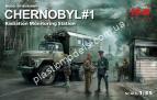 1/35 ICM 35901 Chernobyl#1. Radiation Monitoring Station (ZiL-131KShM truck & 5 figures & diorama base with background)