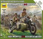 1/72 Zvezda 6277 Soviet M-72 Motorcycle & Sidecar with Crew
