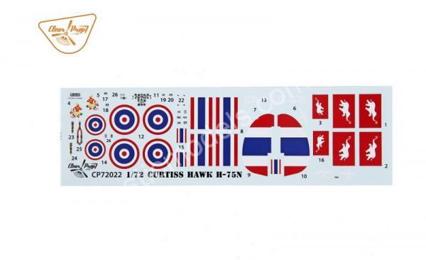 1/72 Clear Prop 72022 Curtiss H-75N Hawk