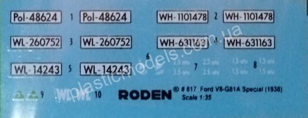 1/35 Roden 817 Ford V8-G81A Special (1938)
