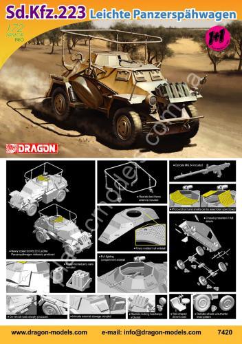 1/72 Dragon 7420 Sd.Kfz.223 Leichte Panzerspahwagen
