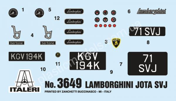 1/24 Italeri 3649 Lamborghini Miura Jota SVJ