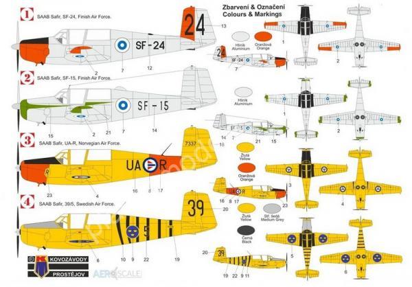 1/72 Kovozavody Prostejov 0524 SAAB Safir 