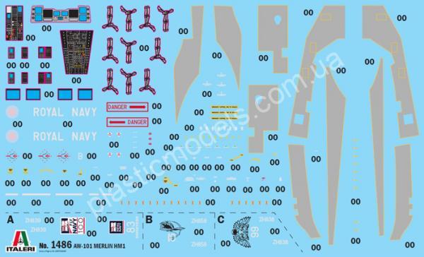 1/72 Italeri 1486 Westland AW-101 Merlin HM.1