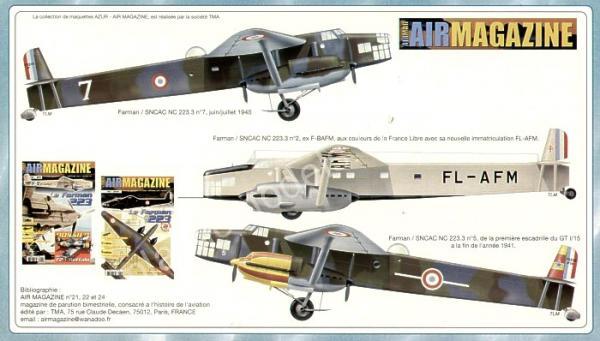 1/72 Azur Air 005 Farman (SNCAC) NC 223.3 B.N.5