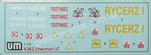1/72 UM 383 Medium tank Sherman IC