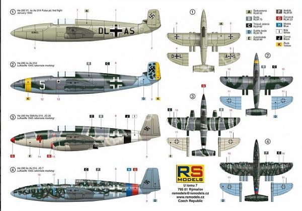 1/72 RS models 92177 Heinkel He 280 Argus Rohre Jet Engine