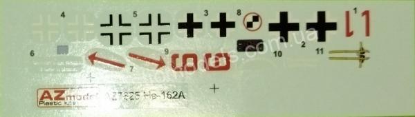 1/72 AZ model 7825 Heinkel He 162A-9 „Salamander“ JV44