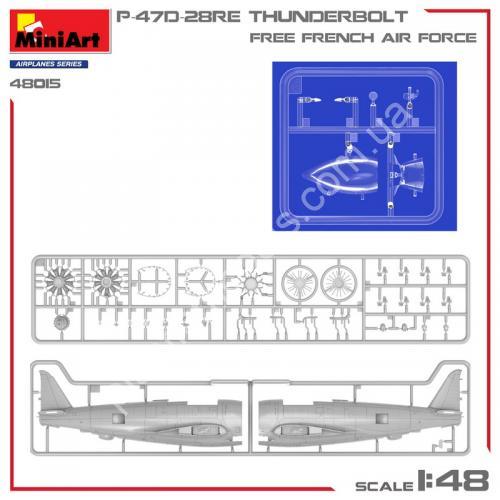 P-47D-28RE Thunderbolt 'Free French Air Force' Basic Kit 1/48 MiniArt 48015