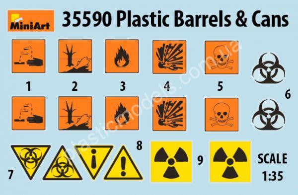1/35 MiniArt 35590 Plastic Barrels & Cans