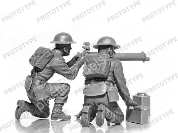 1/35 ICM 35646 British Vickers MG Crew Vickers MG + 2 FiguresРасчет британского пулемета Vickers