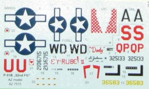 1/72 AZ model 7515 P-51B Mustang 52nd Fighter Group