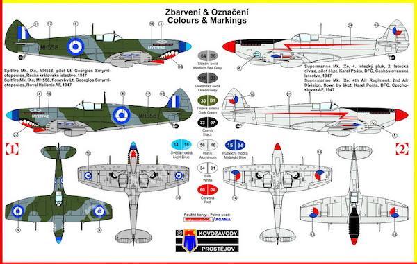 1/72 KPM 0067 Supermarine Spitfire LF Mk.IXE/C Cz Police, Greek AF, Italian AF