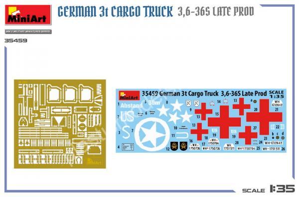 1/35 MiniArt 35459 German 3t Cargo Truck 3,6-36s Late Prod