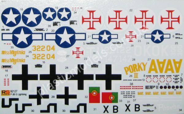 1/72 RS models 92127 P-38 G Lightning