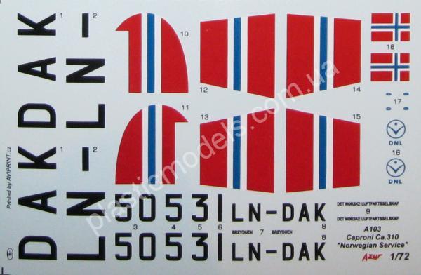 1/72 Azur 103 Caproni Ca.310 'Norwegian Service'