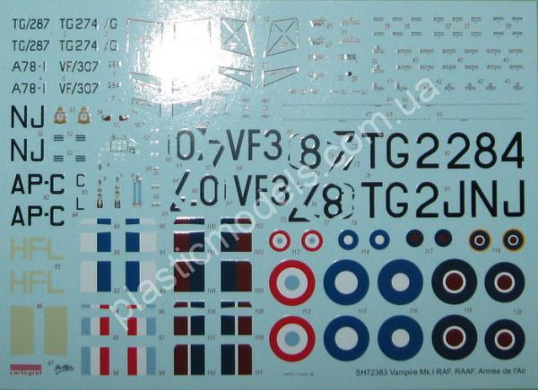 1/72 Special hobby 72383 DH.100 Vampire Mk. I 'RAF, RAAF and Armée de l'Air'