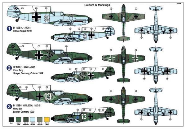 1/72 AZ model 7699 Messerschmitt Bf 109 E-1 „JG.51“