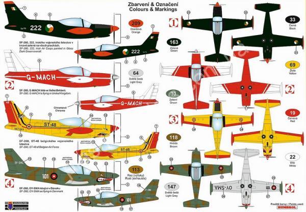 1/72 Kovozavody Prostejov 0212 SIAI SF-260W/D „European Users“