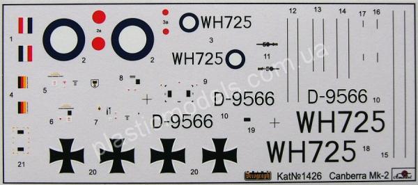 1/144 A-model 1426 E.E. Canberra B. Mk-2