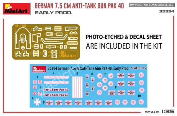 1/35 Mini-art 35394 German 7,5 cm Anti-Tank Gun PaK. 40 early prod.