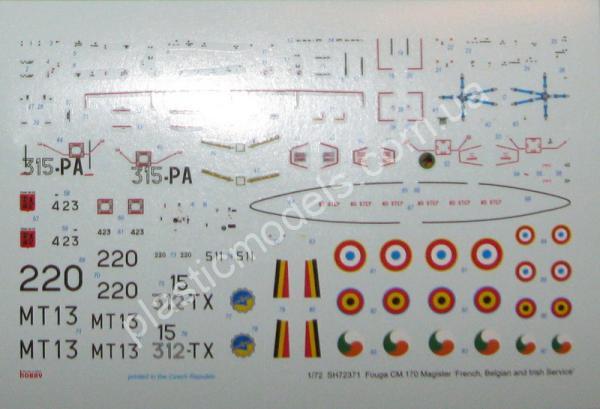 1/72 Special hobby 72371 Fouga CM.170 Magister  ‘French, Belgian and Irish Service’