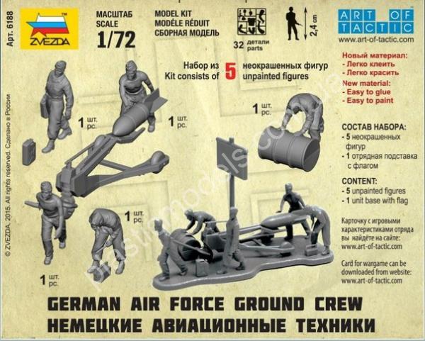 1/72 Zvezda 6188 German Airforce Ground Crew
