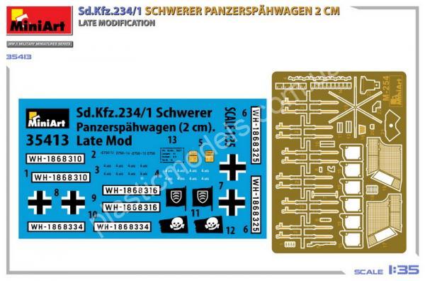 1/35 MiniArt 35413 Sd.Kfz.234/1 Schwerer Panzerspähwagen (2 cm) Late Mod.