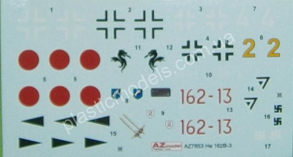 1/72 AZ model 7853 Heinkel He 162B-3 “Volksjäger 46”