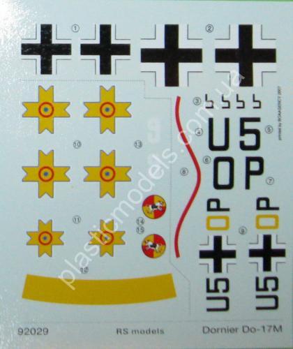 1/72 RS models 92027 Dornier 17 M Early War