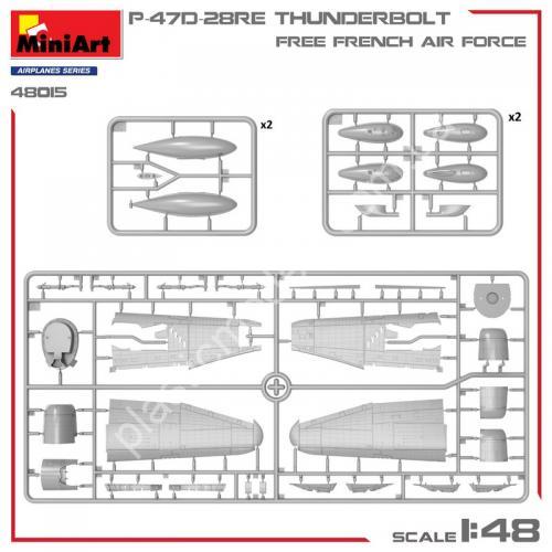 P-47D-28RE Thunderbolt 'Free French Air Force' Basic Kit 1/48 MiniArt 48015