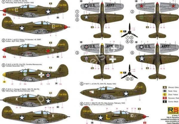 1/72 RS models 92135 Bell P-39 D/F/K Airacobra