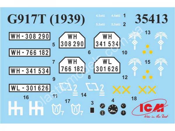 1/35 ICM 35413 G917T (производства 1939 г.) Германский армейский грузовой автомобиль